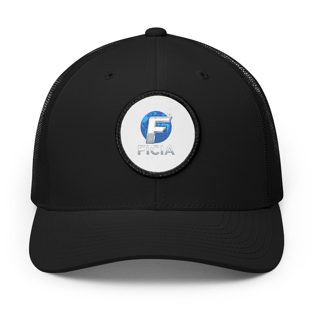Blue F Letter Patch Trucker Cap | Embroidered Snapback